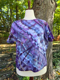 Ice-Dyed Women’s Large Boxy T-Shirt — Wide Crew Neck — One of a Kind