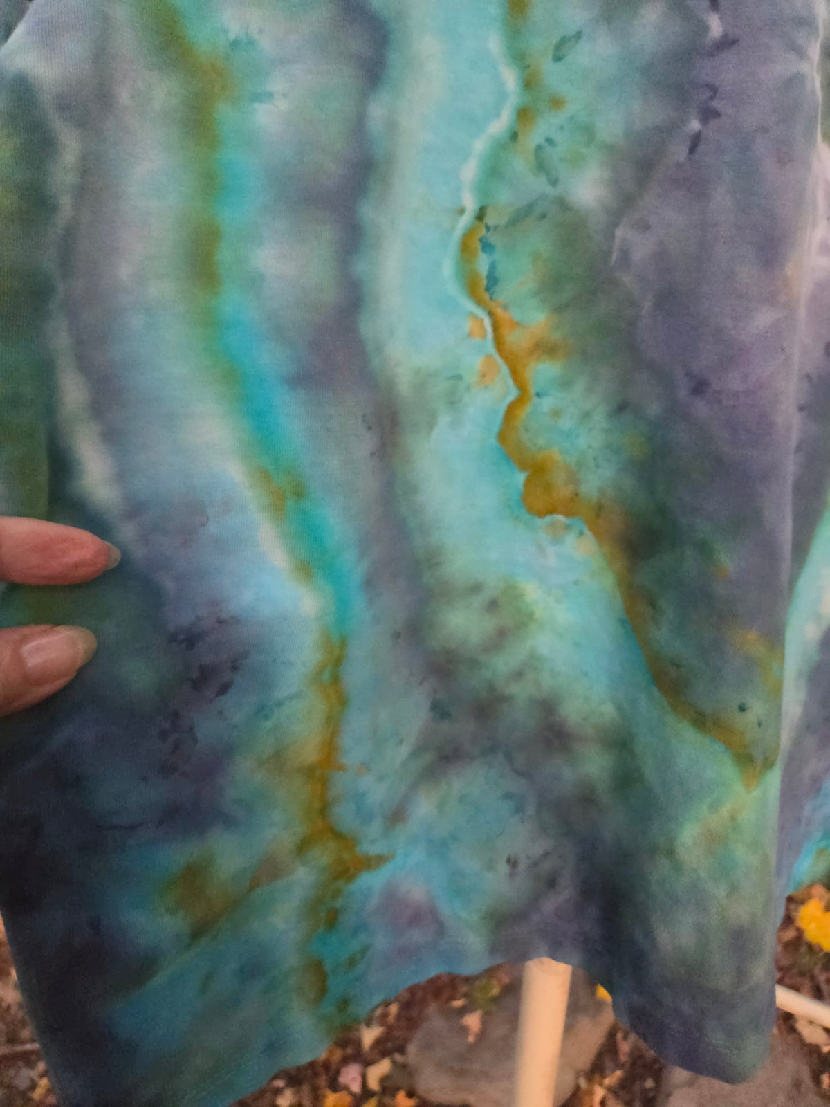 Ice-Dyed Women’s Large T-Shirt — Garment-Dyed 100% Cotton — One of a Kind