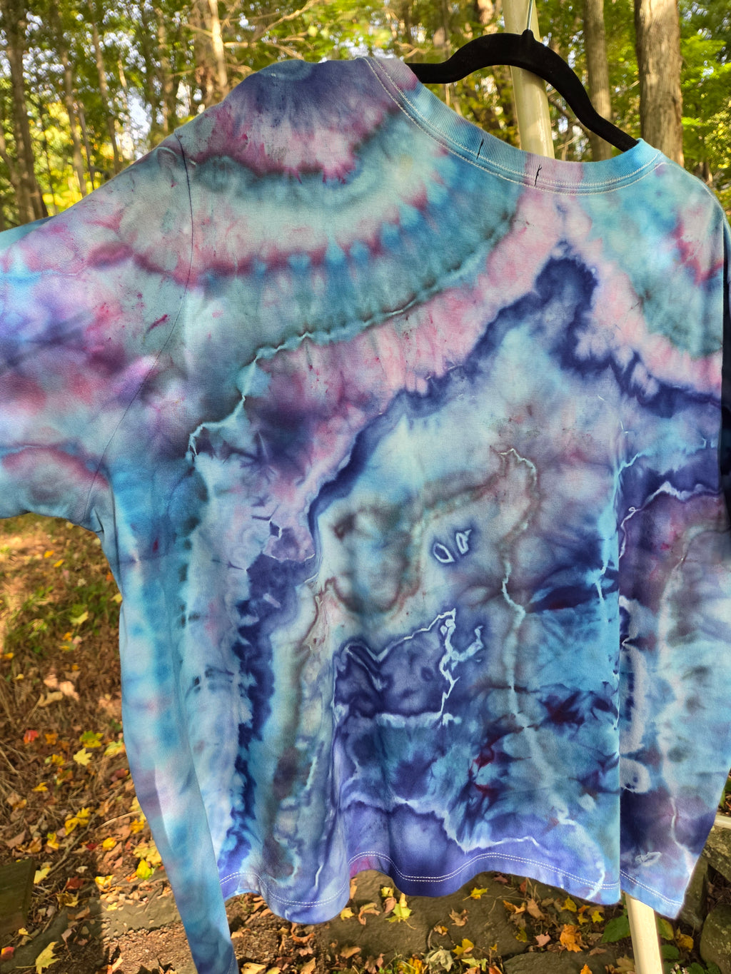 Ice-Dyed Women’s 3XL Boxy T-Shirt — Wide Crew Neck — One of a Kind