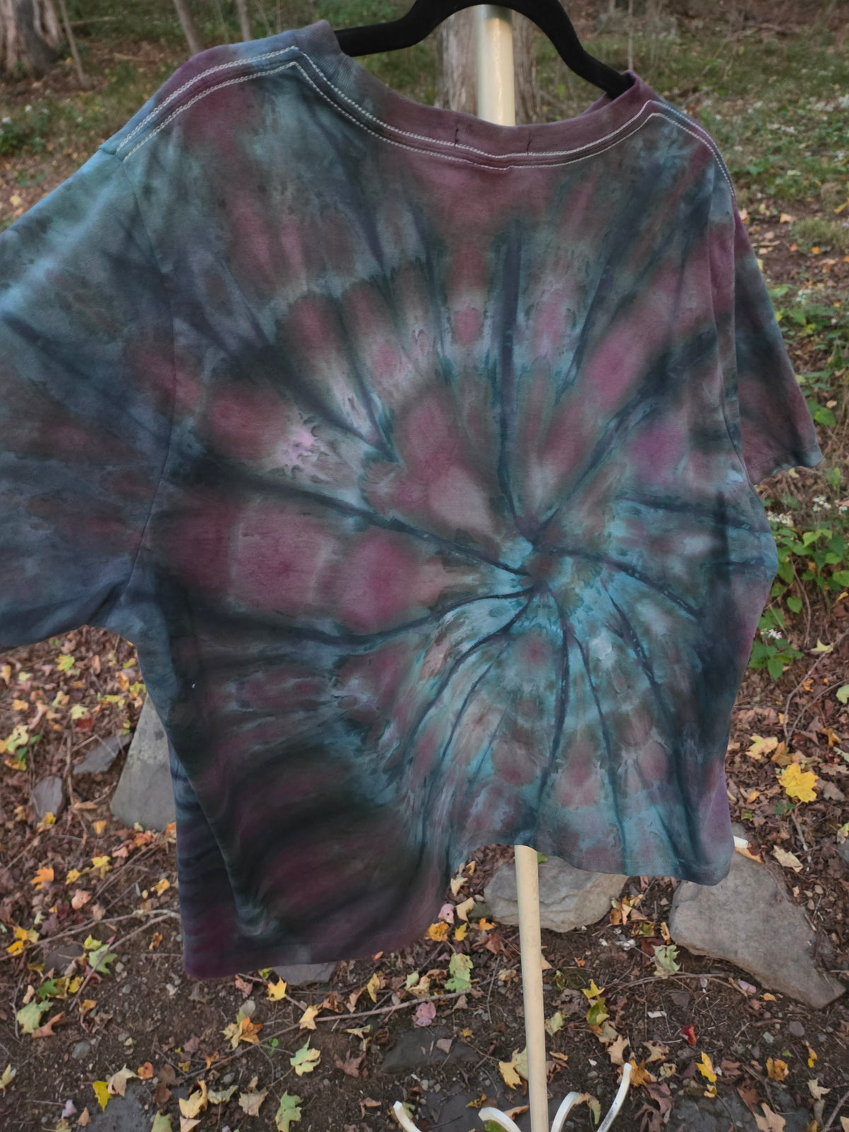 Ice-Dyed Women’s 2XL Boxy T-Shirt — Garment-Dyed 100% Cotton — One of a Kind