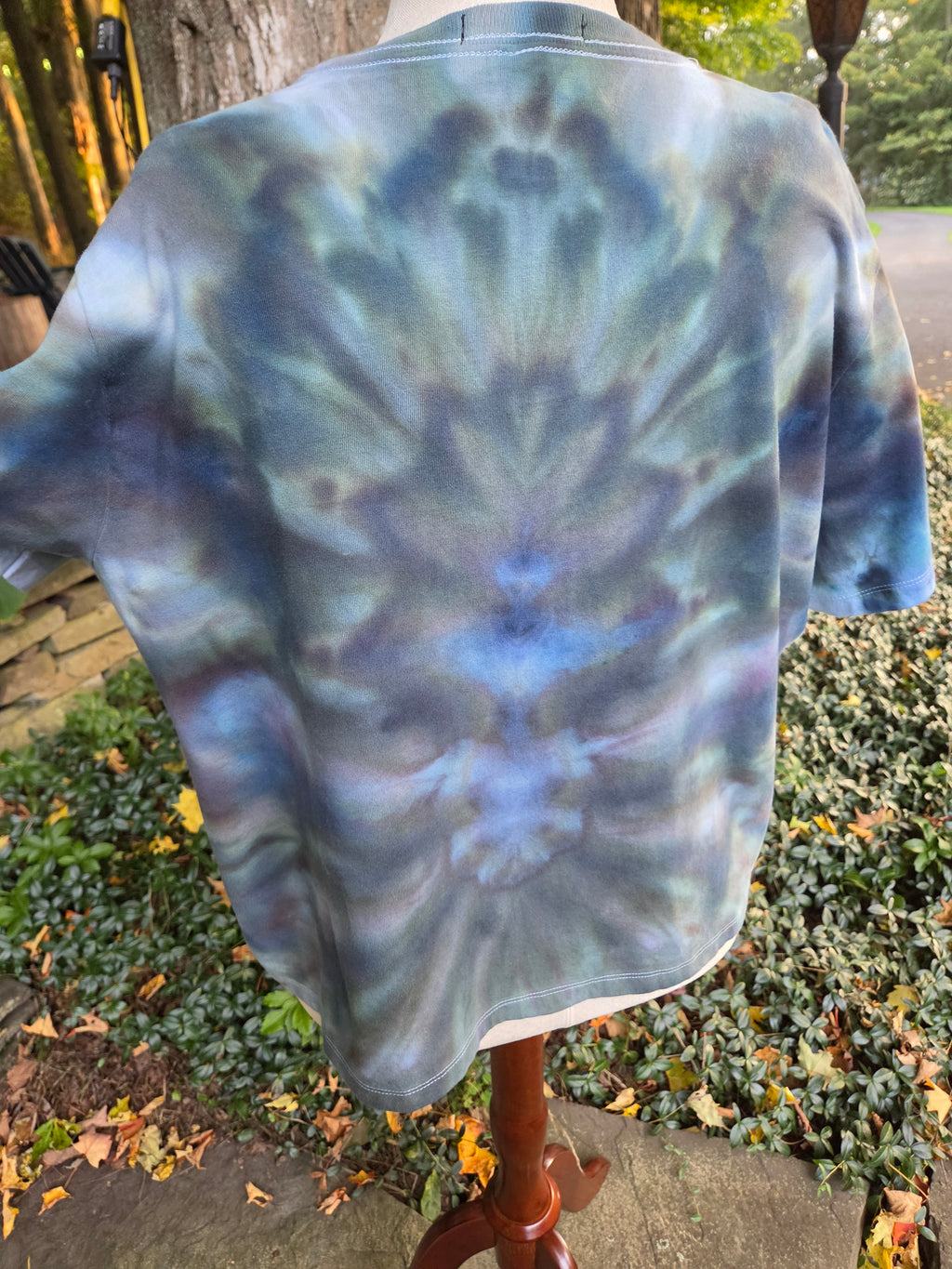 Ice-Dyed Women’s 2XL Boxy T-Shirt — Wide Crew Neck — One of a Kind