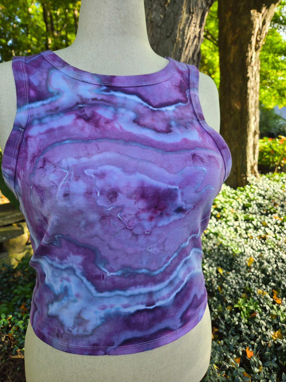 Ice-Dyed Women’s 2XL Tank Top — One of a Kind
