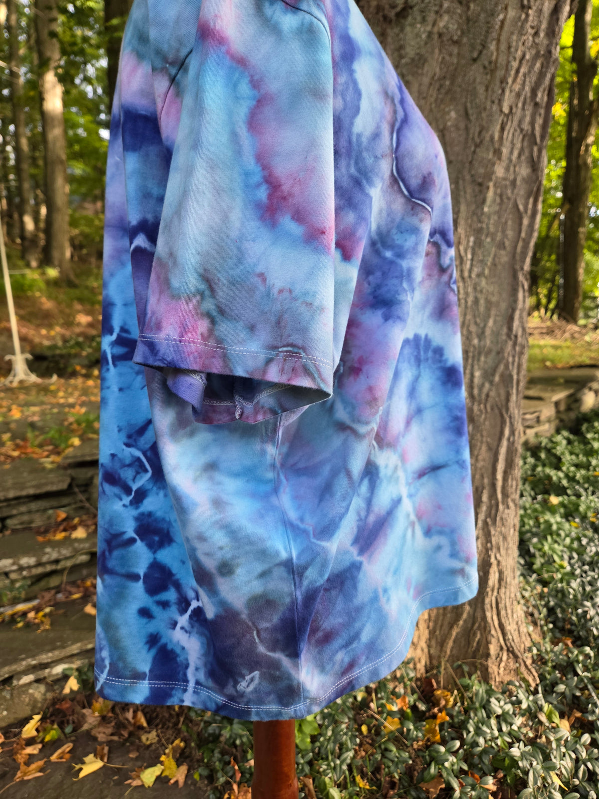 Ice-Dyed Women’s 3XL Boxy T-Shirt — Wide Crew Neck — One of a Kind