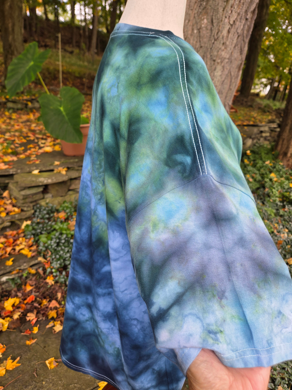 Ice-Dyed Unisex 3XL T-Shirt — Misty Evergreen — One of a Kind