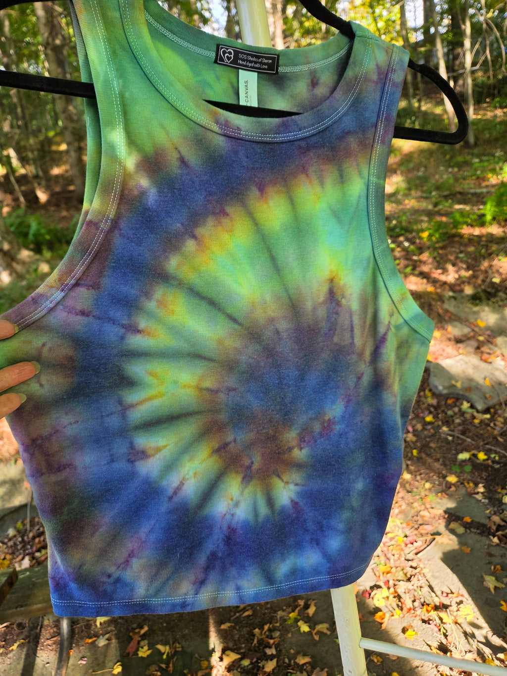 Ice-Dyed Women’s 2XL Tank Top — One of a Kind