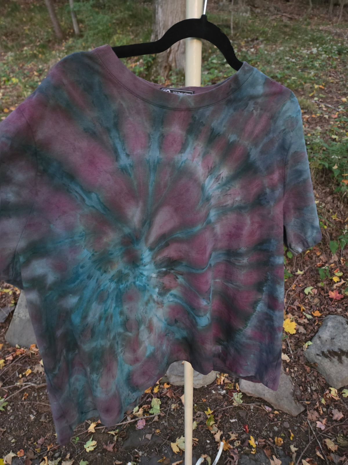 Ice-Dyed Women’s 2XL Boxy T-Shirt — Garment-Dyed 100% Cotton — One of a Kind