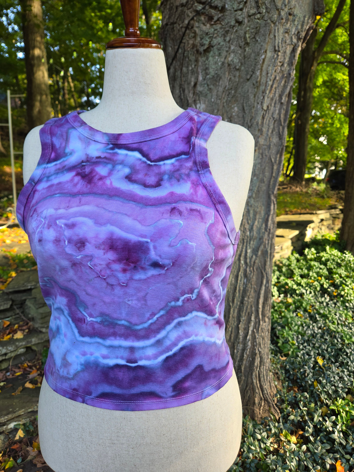 Ice-Dyed Women’s 2XL Tank Top — One of a Kind
