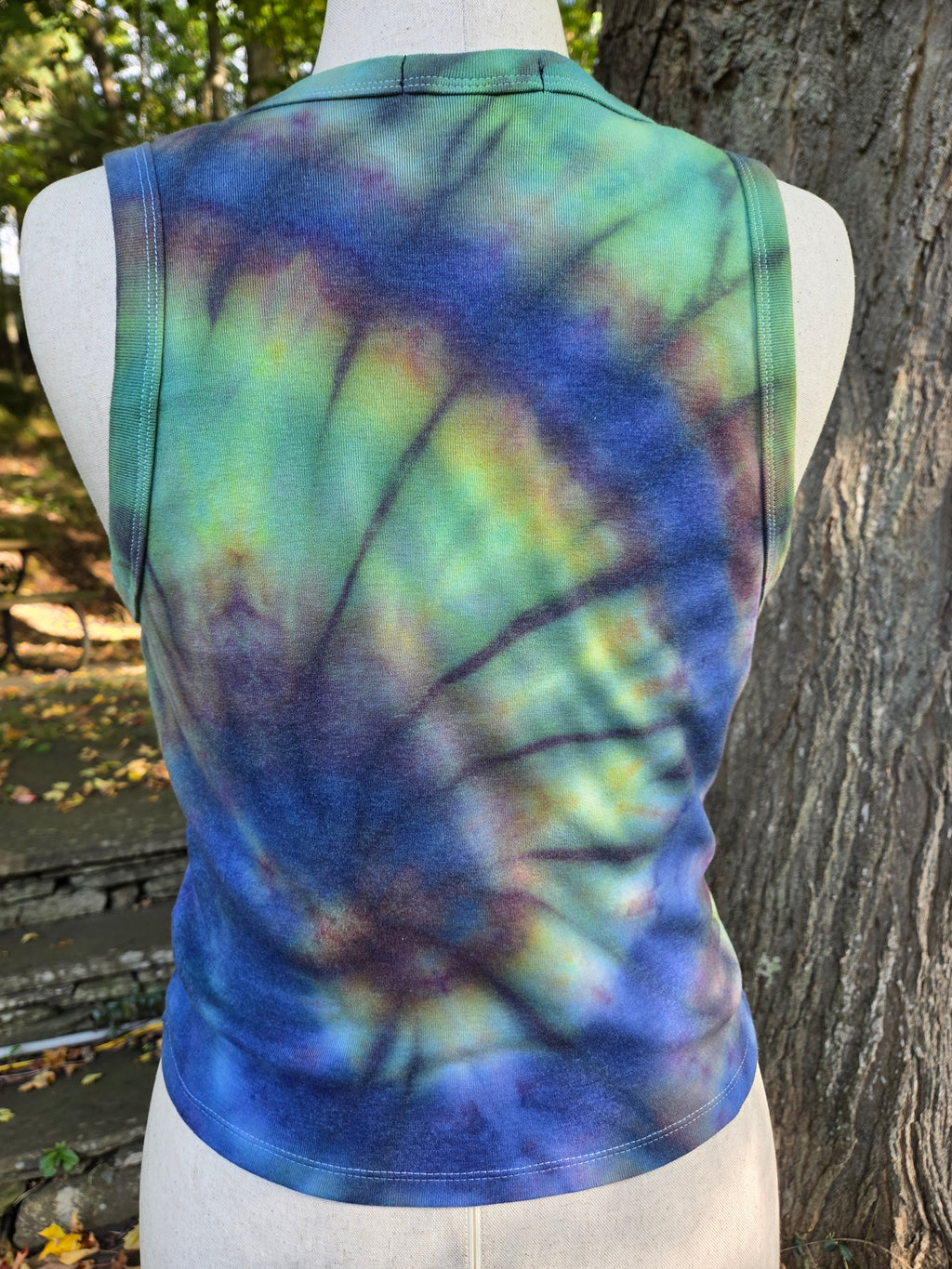 Ice-Dyed Women’s 2XL Tank Top — One of a Kind