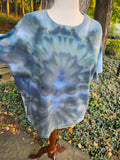 Ice-Dyed Women’s 2XL Boxy T-Shirt — Wide Crew Neck — One of a Kind