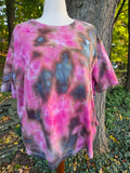 Ice-Dyed Women’s 3XL Boxy T-Shirt — Wide Crew Neck — One of a Kind