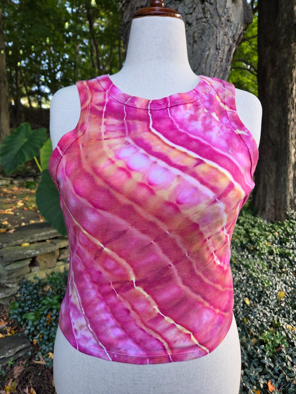 Ice-Dyed Women’s 2XL Tank Top — One of a Kind