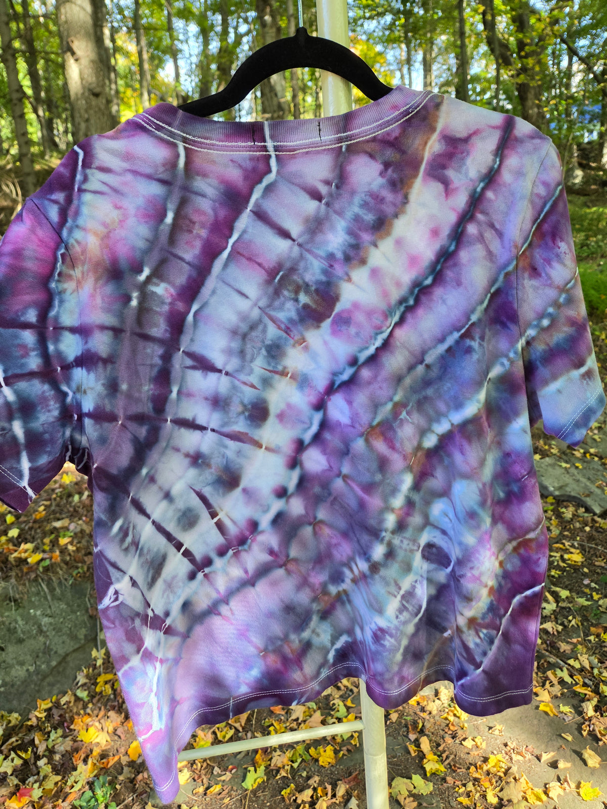 Ice-Dyed Women’s Large Boxy T-Shirt — Wide Crew Neck — One of a Kind