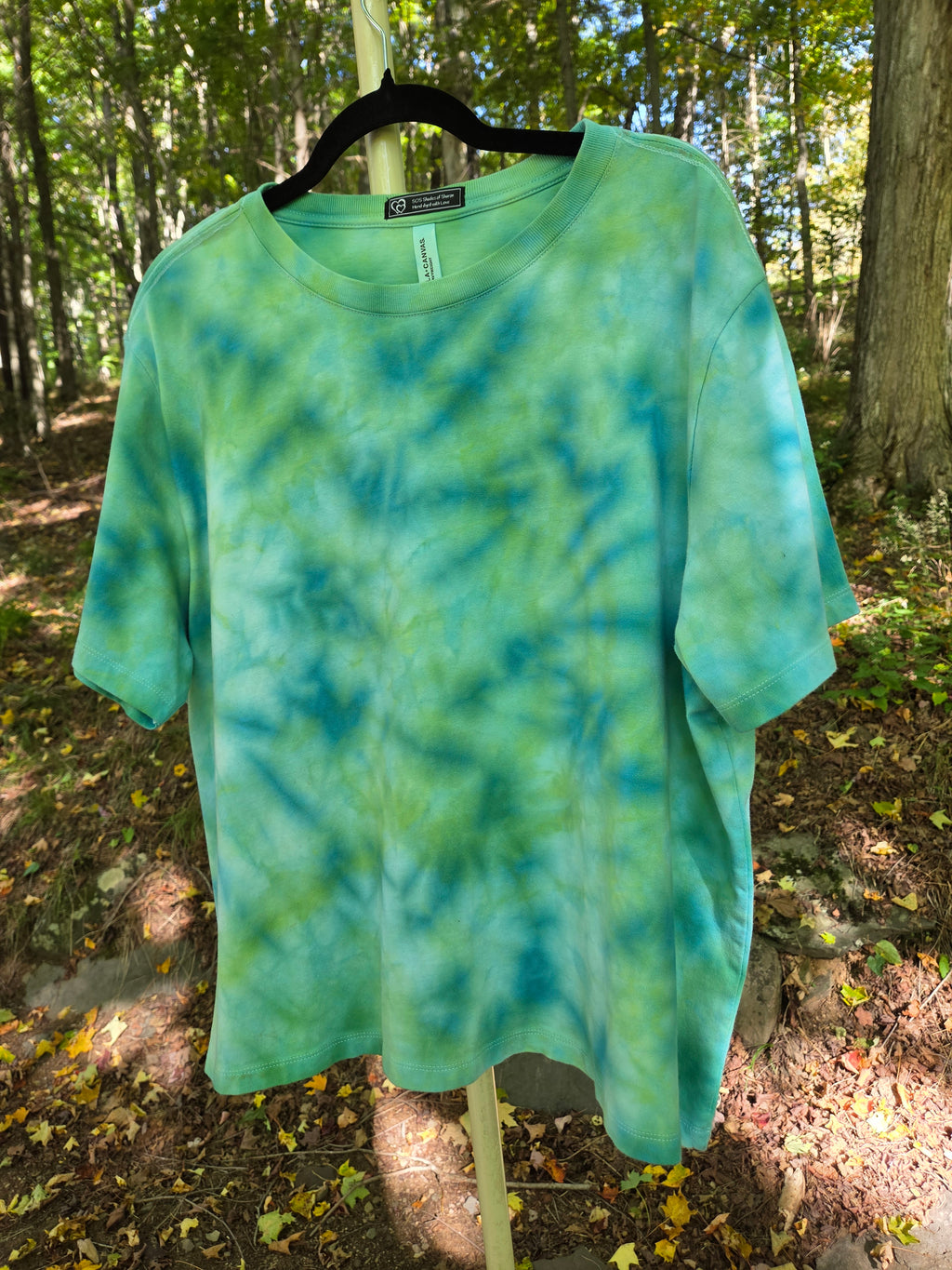 Ice-Dyed Women’s 2XL Boxy T-Shirt — Wide Crew Neck — One of a Kind