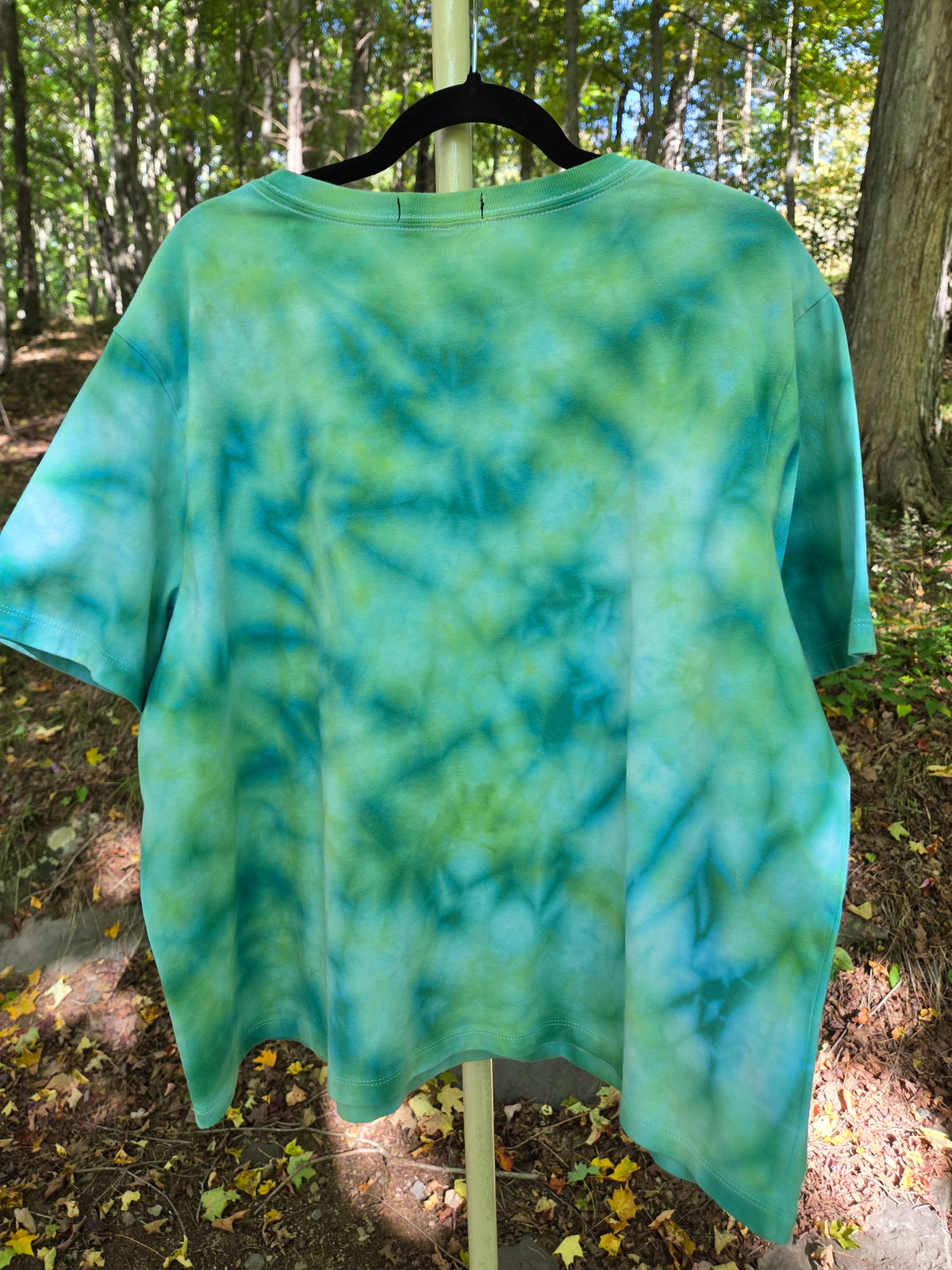 Ice-Dyed Women’s 2XL Boxy T-Shirt — Wide Crew Neck — One of a Kind