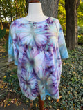 Ice-Dyed Women’s 3XL Boxy T-Shirt — Wide Crew Neck — One of a Kind