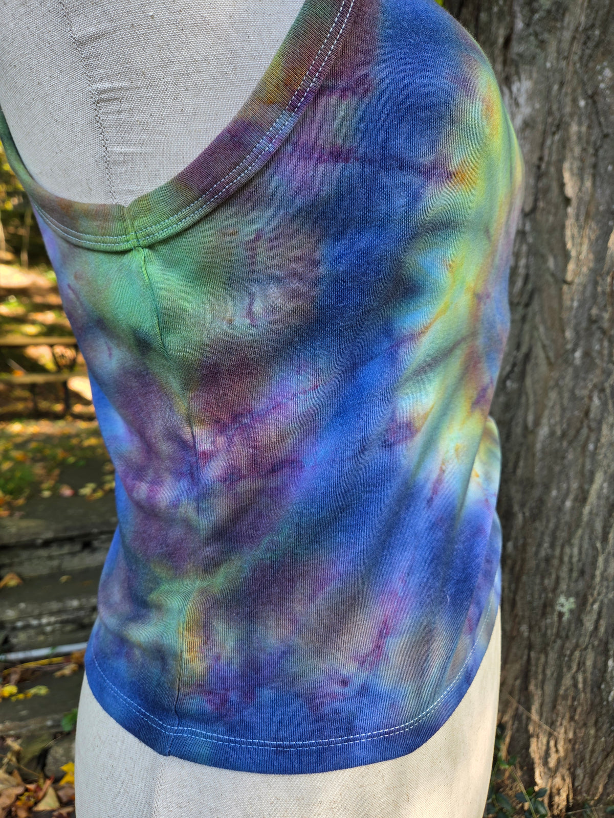 Ice-Dyed Women’s 2XL Tank Top — One of a Kind