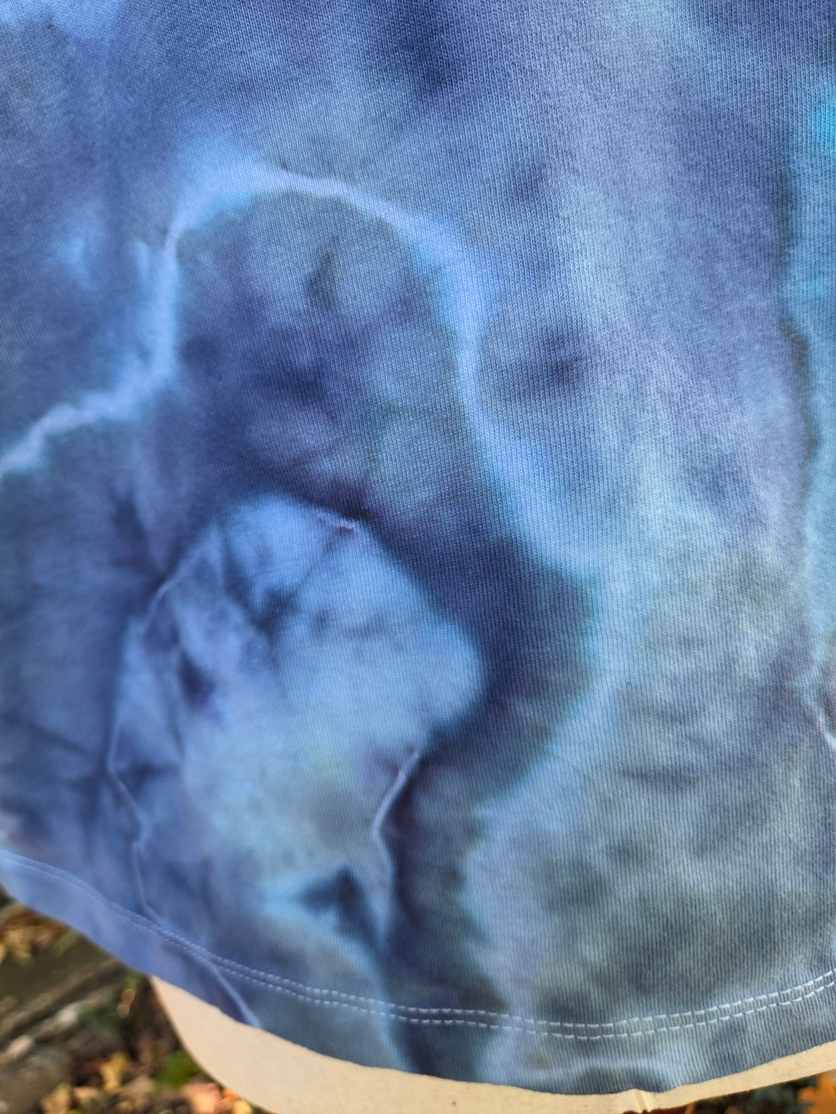 Ice-Dyed Women’s Medium Boxy T-Shirt — Wide Crew Neck — One of a Kind